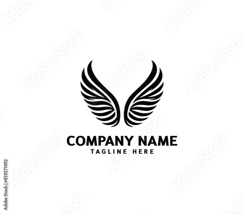 Wings logo vector illustration. Wings logo design. Modern angel wings. Shallotte of angle wings