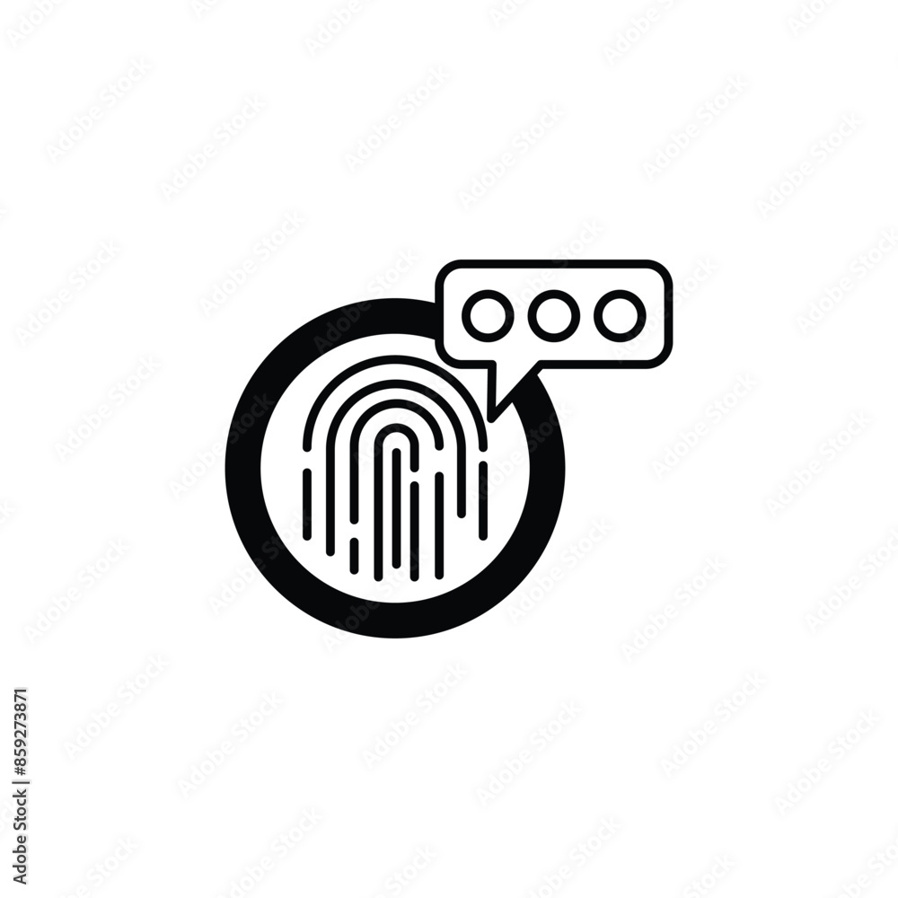 biometric technology icon design with white background stock illustration biometric technology icon design with white background stock illustration