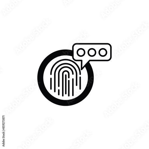 biometric technology icon design with white background stock illustration