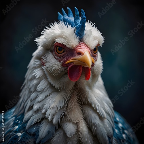 Blue Chicken Generative Art photo