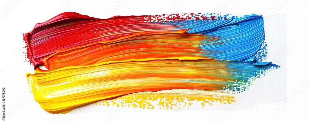 Vibrant streaks of paint glide across the canvas creating a dynamic abstract art piece. Vibrant streaks of paint glide across the canvas creating a dynamic abstract art piece.