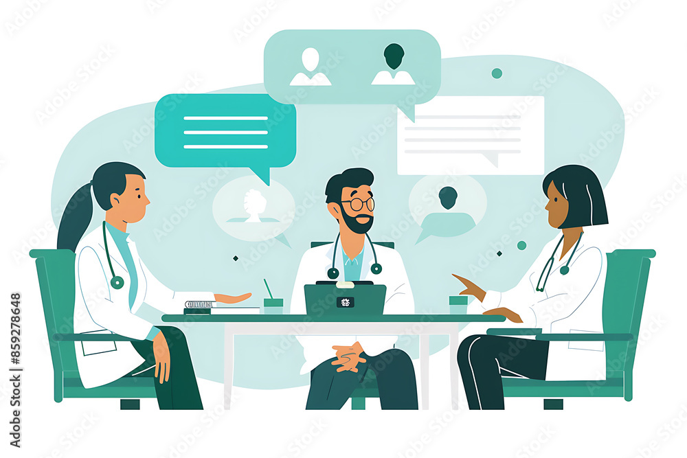 Vector IllustrationDoctors, Nurses, and Teamwork on Tablet for Hospital Management Data Report, Supporting Black Patients, Clinic Results, Research, Healthcare Vector IllustrationDoctors, Nurses, and Teamwork on Tablet for Hospital Management Data Report, Supporting Black Patients, Clinic Results, Research, Healthcare
