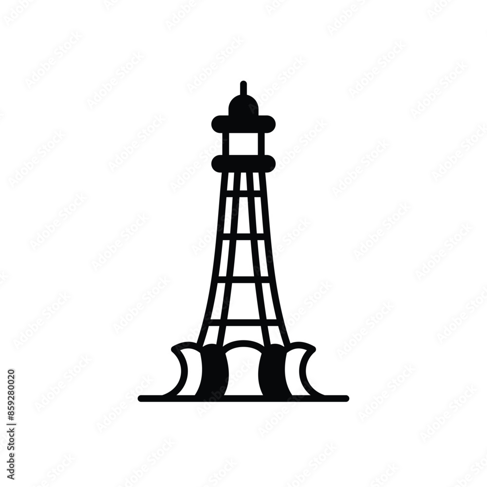 Pakistan tower vector icon Pakistan tower vector icon