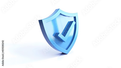 cartoon 3d Icon safety shield check mark perspective . Blue symbol security safety icon. Checkmark in minimalistic style. 3d vector illustration. white background Free Download cartoon 3d Icon safety shield check mark perspective . Blue symbol security safety icon. Checkmark in minimalistic style. 3d vector illustration. white background - GFXLoad