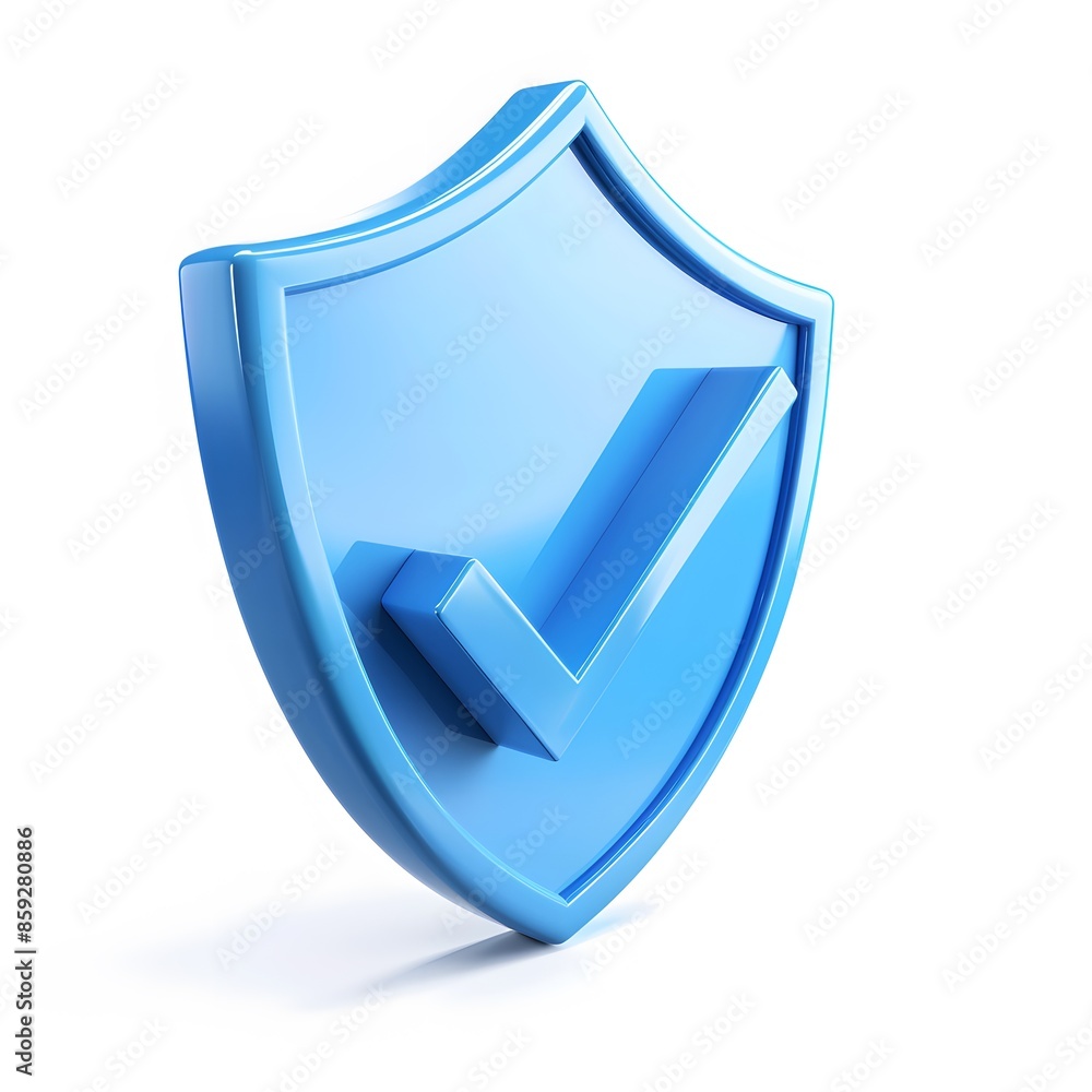 cartoon 3d Icon safety shield check mark perspective . Blue symbol security safety icon. Checkmark in minimalistic style. 3d vector illustration. white background cartoon 3d Icon safety shield check mark perspective . Blue symbol security safety icon. Checkmark in minimalistic style. 3d vector illustration. white background