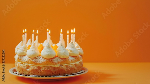 birthday cake with candle