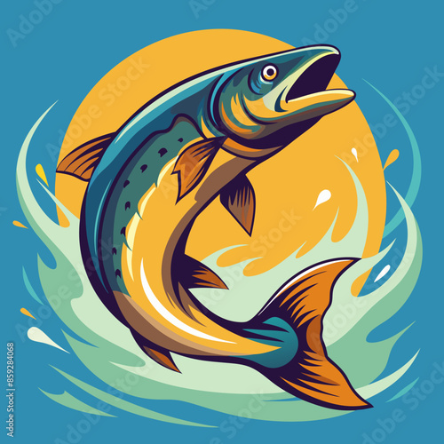 salmon jumping from water