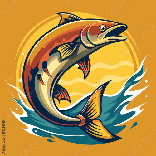 salmon jumping from water