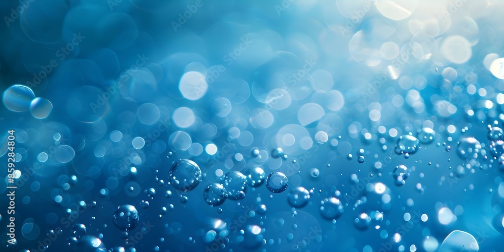 Closeup of small bubbles on bright blue water surface creating a serene scene. Concept Nature Photography, Water Reflections, Tranquil Landscapes, Close-Up Shots, Serene Moments Closeup of small bubbles on bright blue water surface creating a serene scene. Concept Nature Photography, Water Reflections, Tranquil Landscapes, Close-Up Shots, Serene Moments