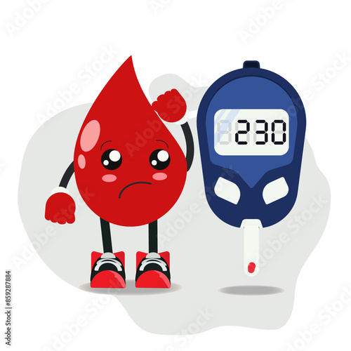 Diabetes high blood sugar design vector illustration