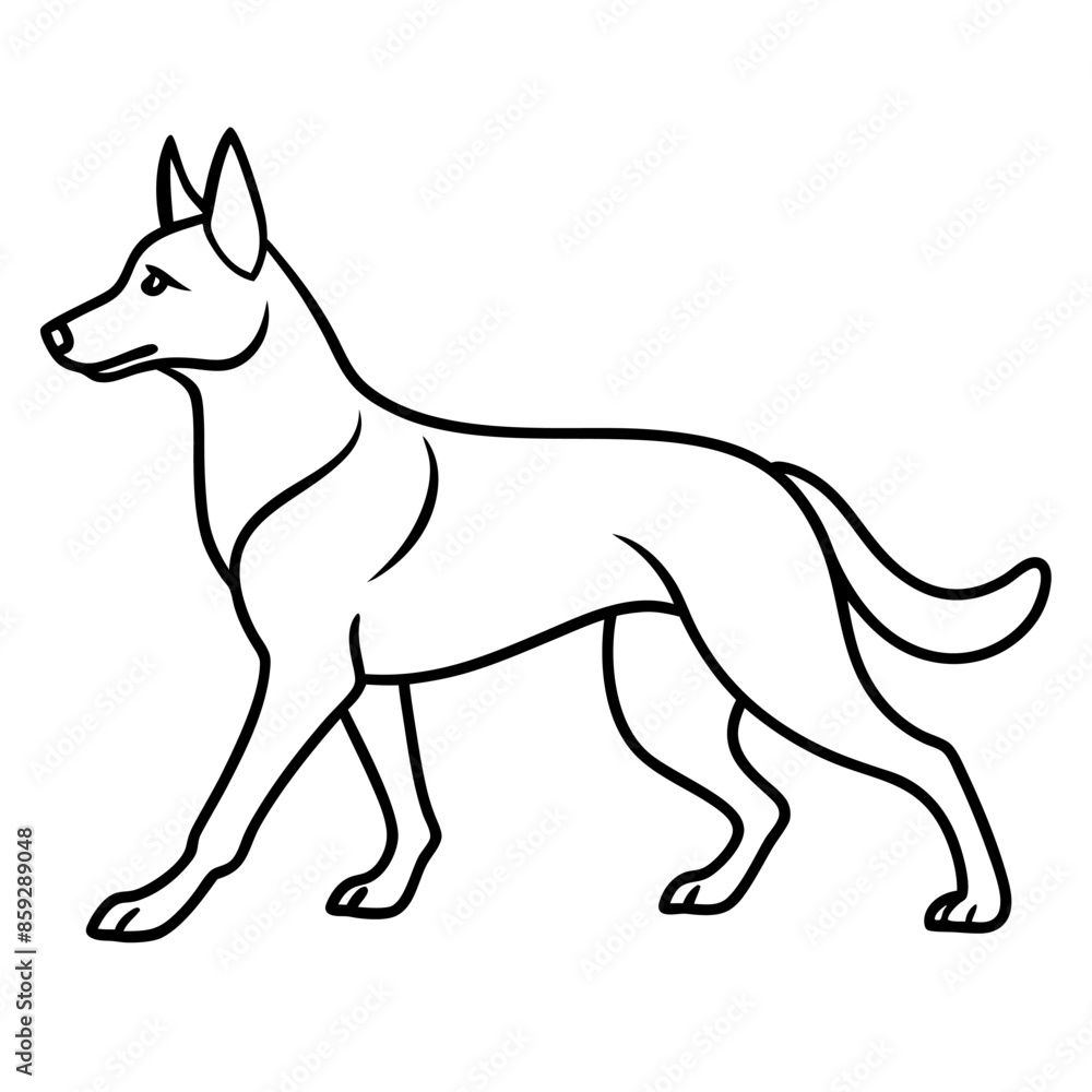 Fototapeta premium Dog breeds coloring pages