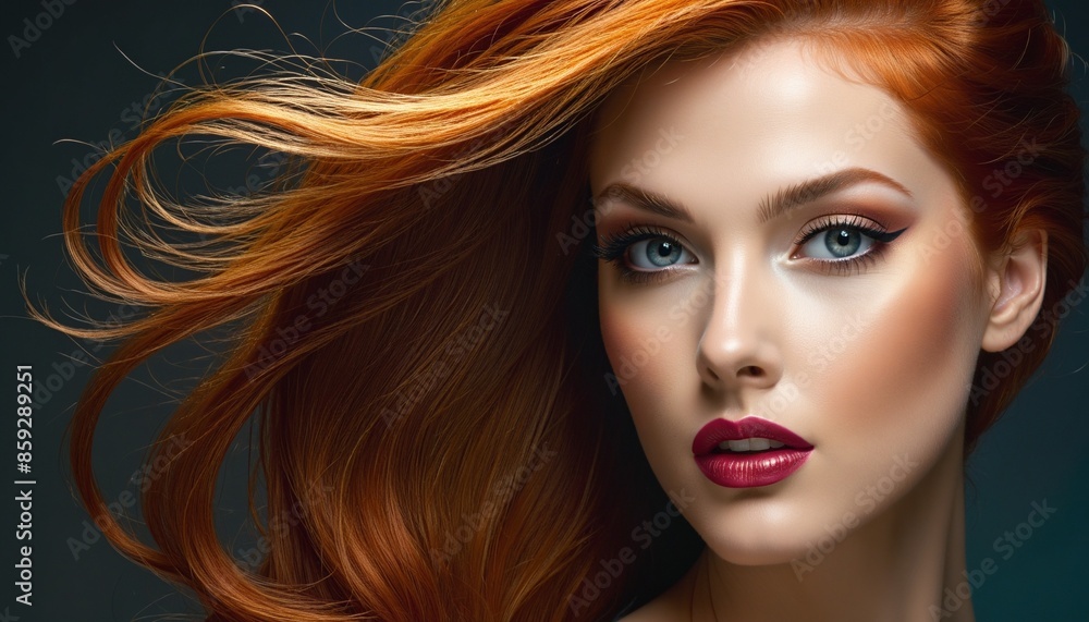 Fototapeta premium Ginger Elegance: A Stunning Portrait of Power and Creativity