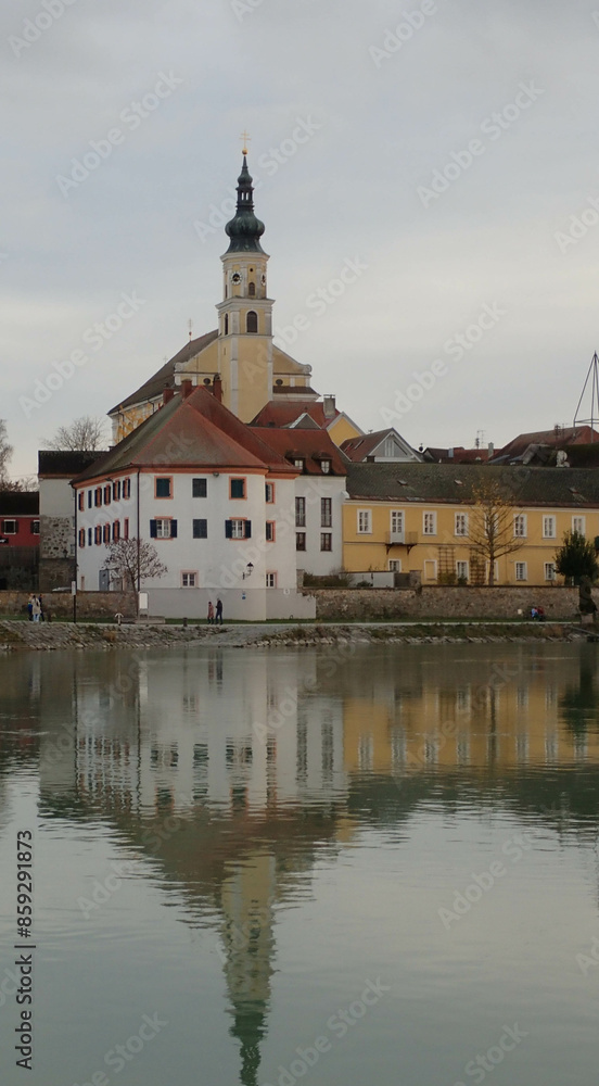 Obraz premium Church by a River