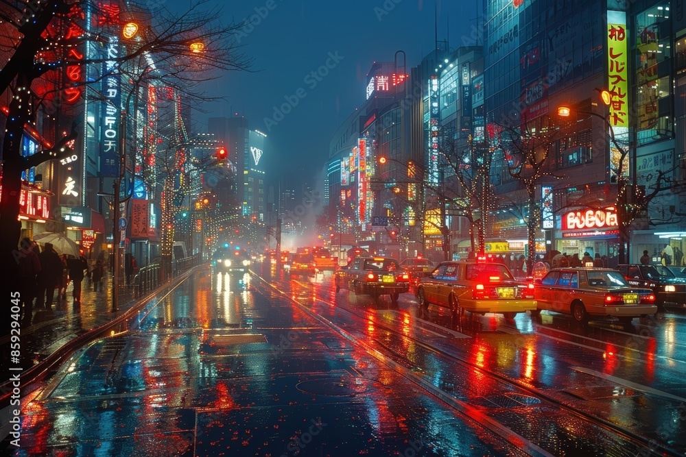 Downtown cityscape at night with colorful neon lights on buildings, showcasing the bustling nightlife and energy
Downtown cityscape at night with colorful neon lights on buildings, showcasing the bustling nightlife and energy