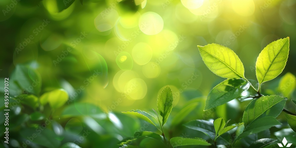 Green Leaves with Sunlight Bokeh Green Leaves with Sunlight Bokeh