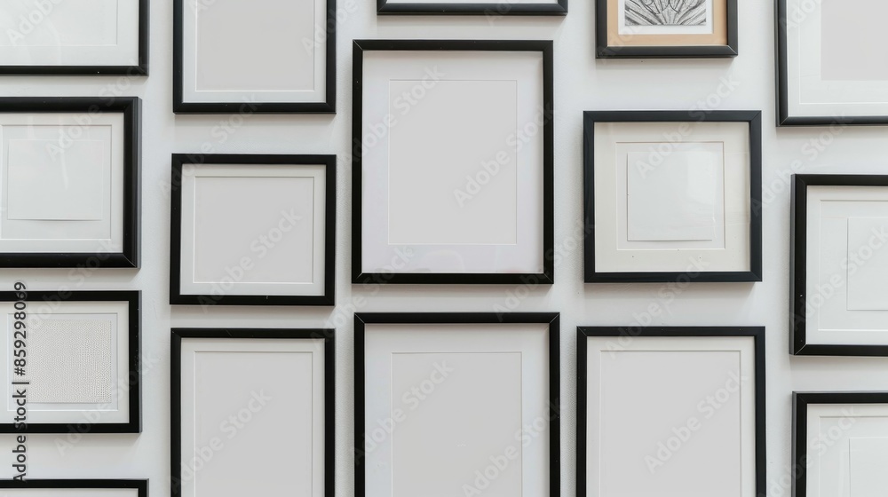 Display mock frames against a white background Display mock frames against a white background