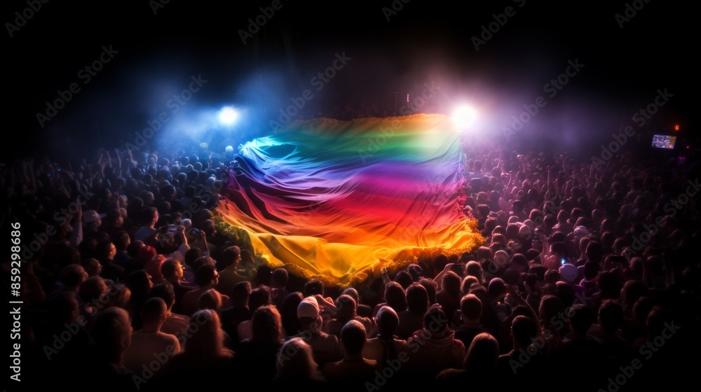 Lgbt pride month poster rainbow flag, love, transgender heart, peace symbol for lgbtqia celebration Lgbt pride month poster rainbow flag, love, transgender heart, peace symbol for lgbtqia celebration
