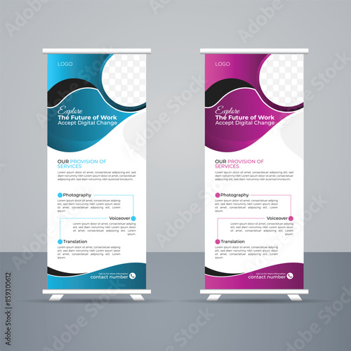 roll up banner design template
