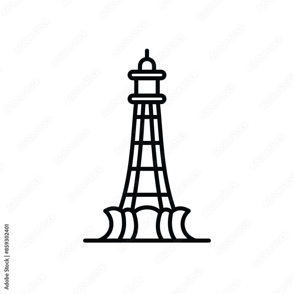 Pakistan tower vector icon Pakistan tower vector icon