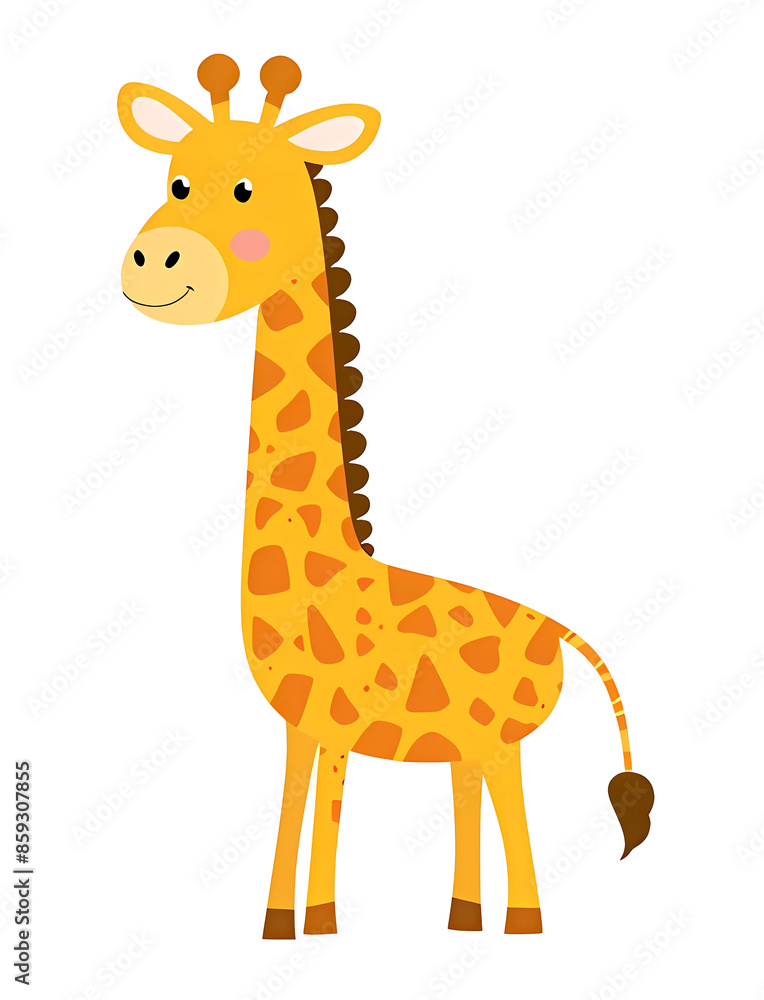 Cute giraffe,safari animals.Wild animals of Africa.Simple cartoon flat illustration on transparent background PNG Cute giraffe,safari animals.Wild animals of Africa.Simple cartoon flat illustration on transparent background PNG