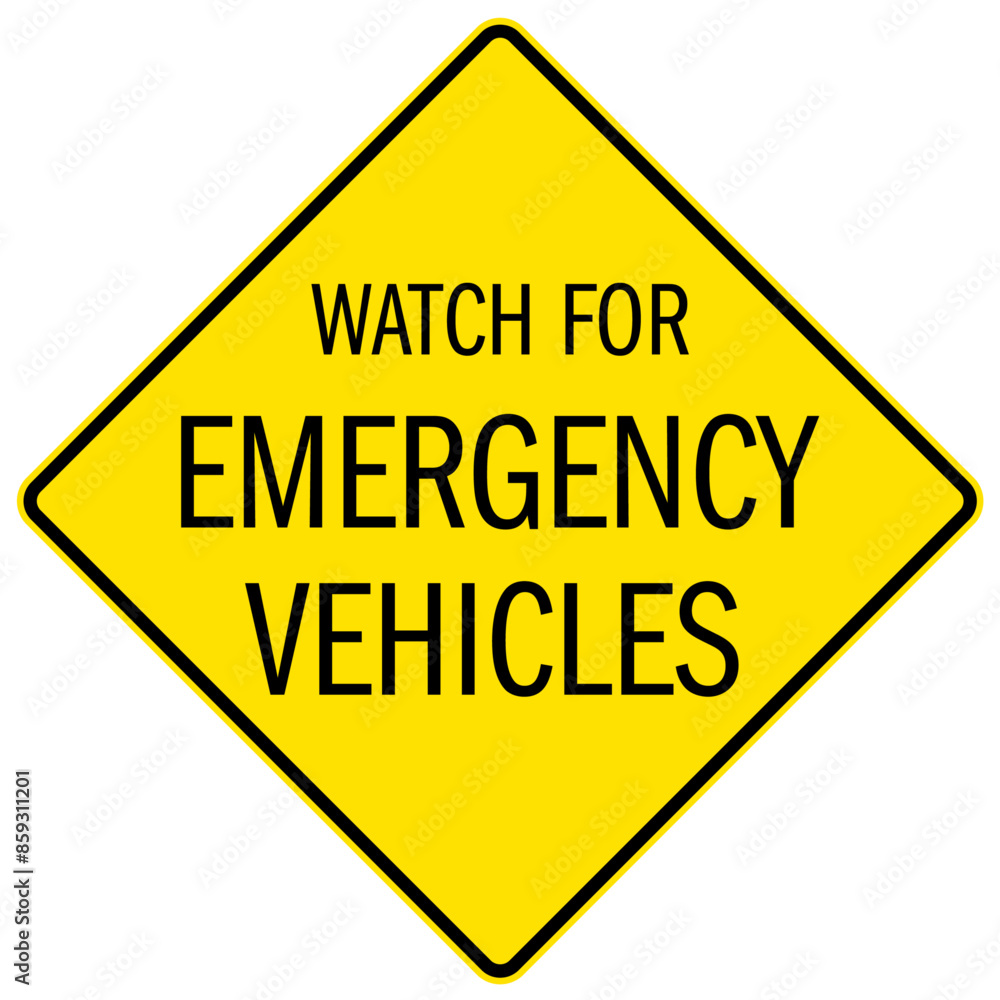 Emergency vehicle and ambulance parking sign Emergency vehicle and ambulance parking sign