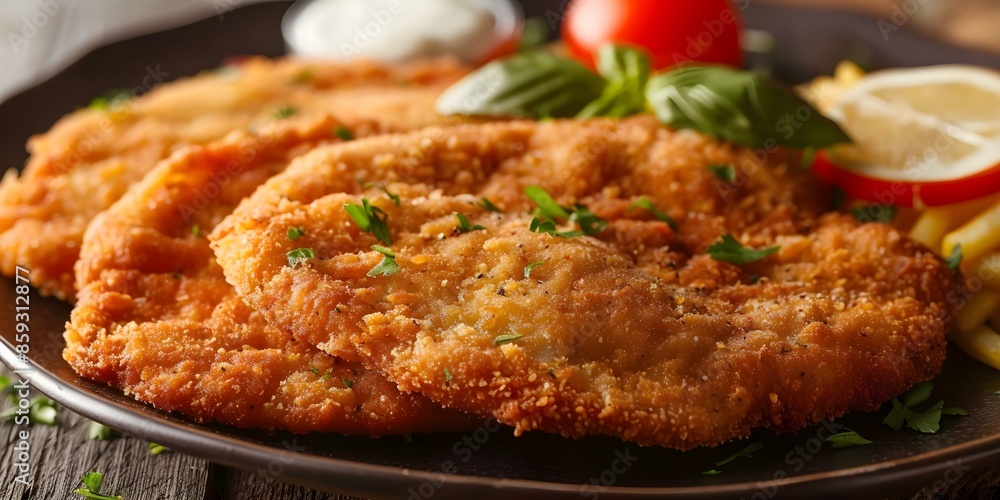 The Tradition Behind Milanesa A Popular Breaded and Fried Meat Dish in Argentina. Concept Argentinian Cuisine, Milanesa Preparation, Breaded Meat Dish, Traditional Recipes The Tradition Behind Milanesa A Popular Breaded and Fried Meat Dish in Argentina. Concept Argentinian Cuisine, Milanesa Preparation, Breaded Meat Dish, Traditional Recipes