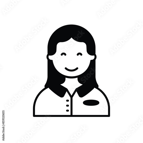 Waitress vector icon