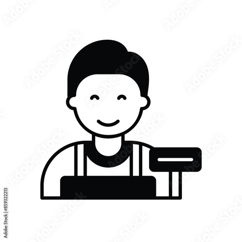 Cashier vector icon