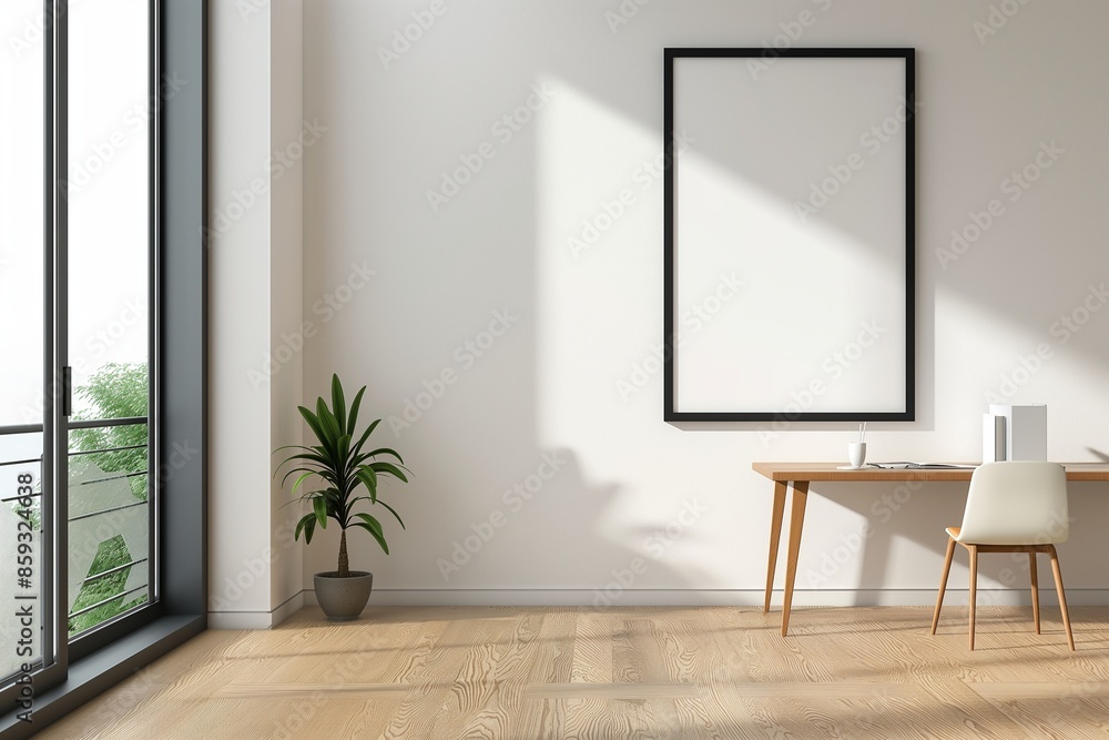 blank mock up in office work by generative ai blank mock up in office work by generative ai