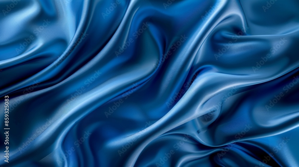 Obraz premium Abstract Blue Satin Fabric Texture