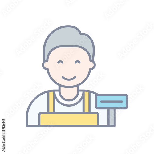 Cashier vector icon