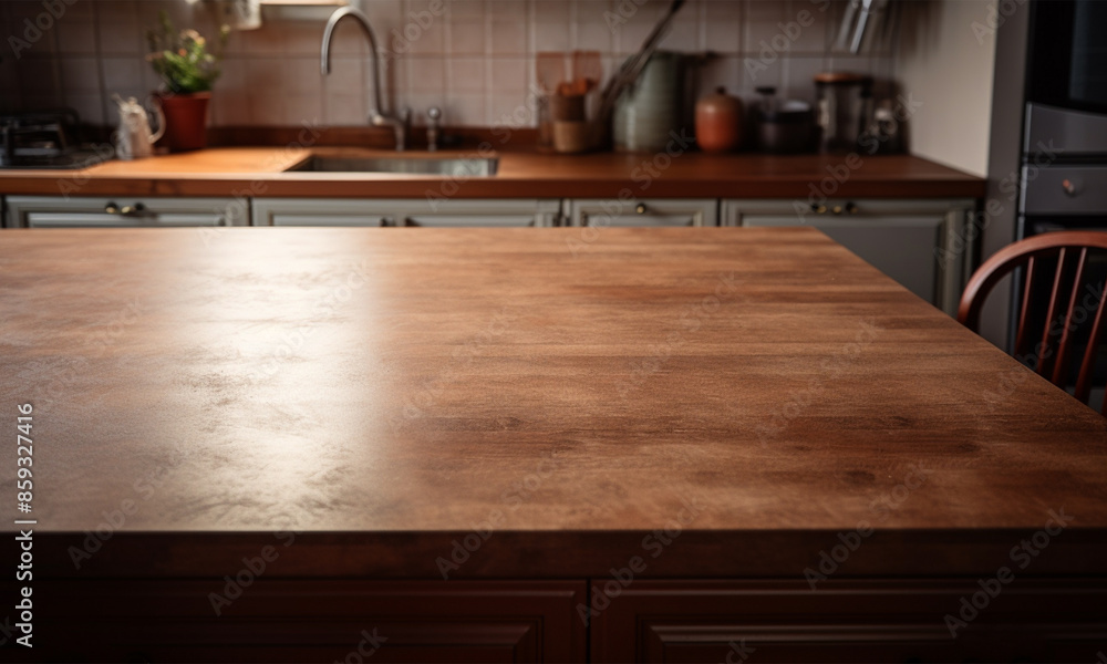 A kitchen counter top with a blurry background, for advertising , product display 3d rendering
A kitchen counter top with a blurry background, for advertising , product display 3d rendering