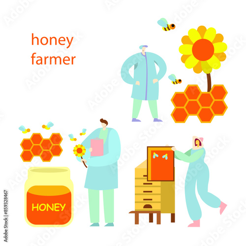 beekeeper character flat