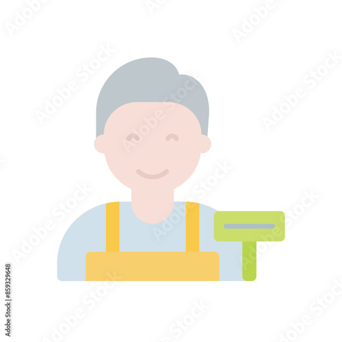 Cashier vector icon