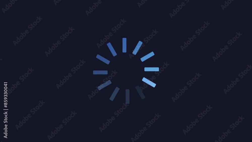 Loading bar animation , buffering bar with blue color gradient circle ...