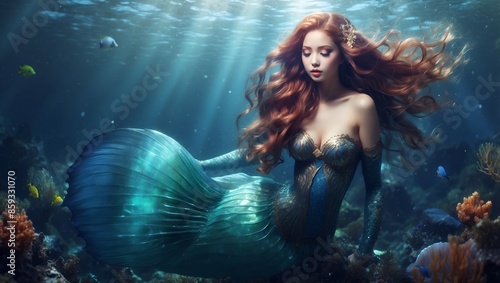 mermaid in the water