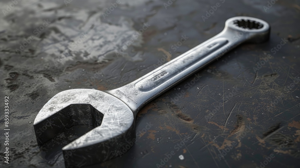 Studio image of a wrench with adjustable features Studio image of a wrench with adjustable features