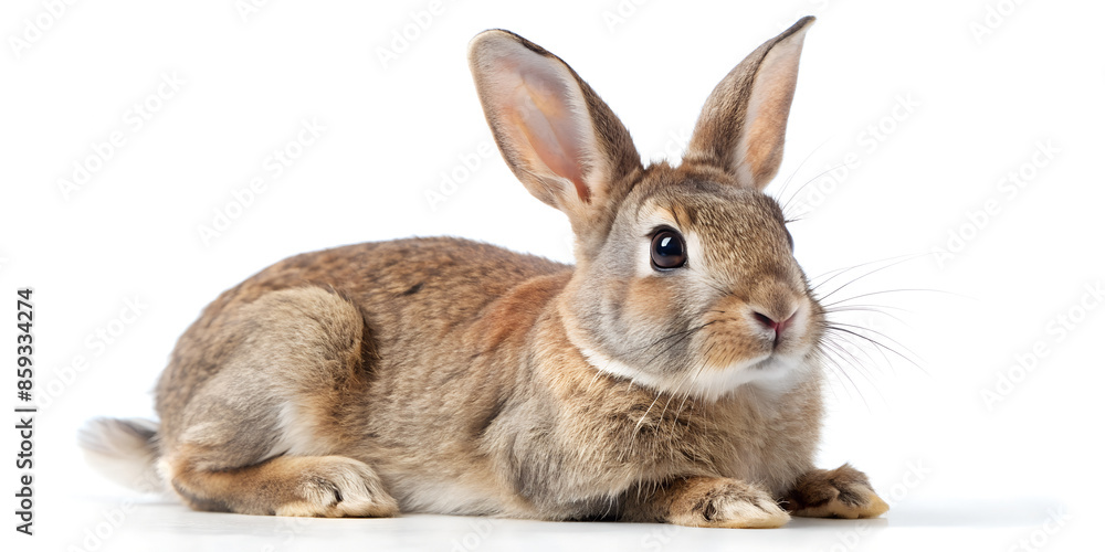 Rabbit on a white background.