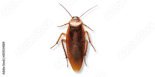 cockroach isolated on white