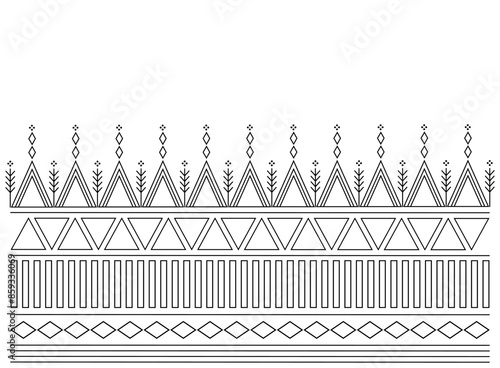 Sadu Pattern Saudi Arabia tradional seamless. Arabic culture Fabric Traditional. Sadu, Sadou, Sadow or Sado. Vector Illustration. Al-Qatt Al-Asiri