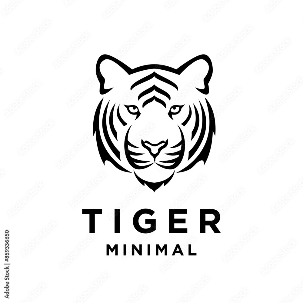 Tiger Black logo icon design illustration Tiger Black logo icon design illustration