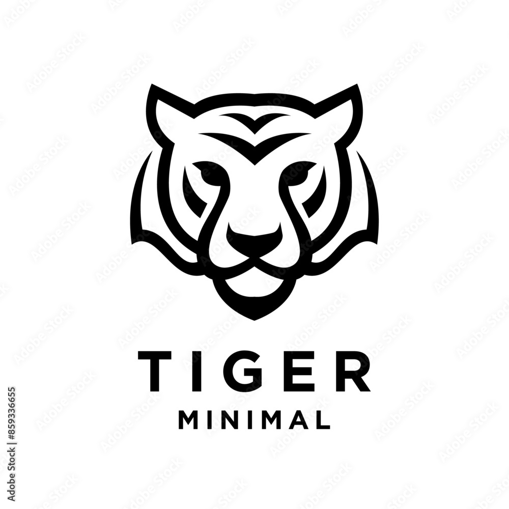 Tiger Black logo icon design illustration Tiger Black logo icon design illustration