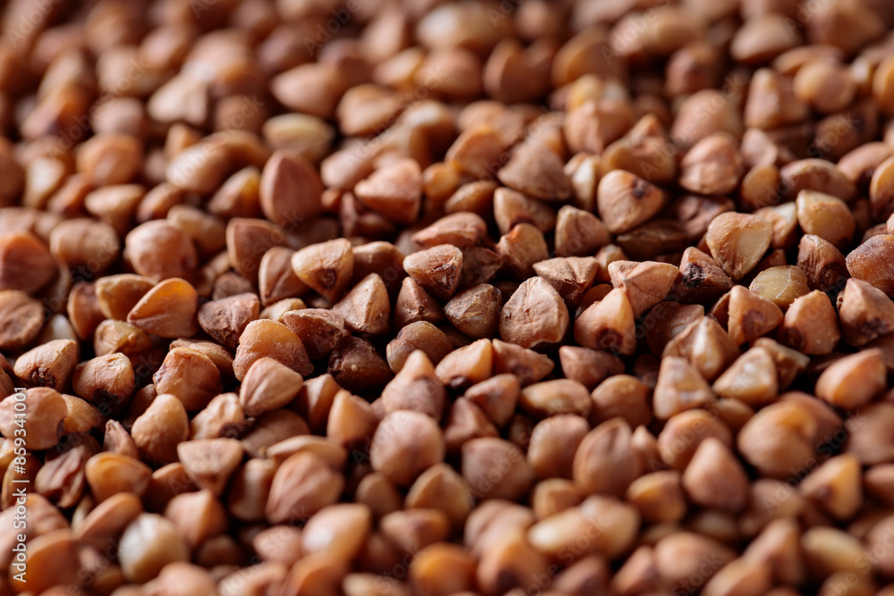 Close-Up Background of Buckwheat Grains Close-Up Background of Buckwheat Grains