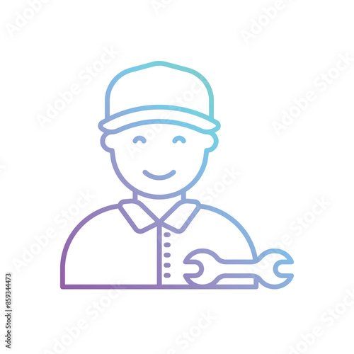 Plumber vector icon