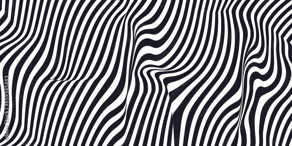 Abstract Black and White Striped Pattern Abstract Black and White Striped Pattern