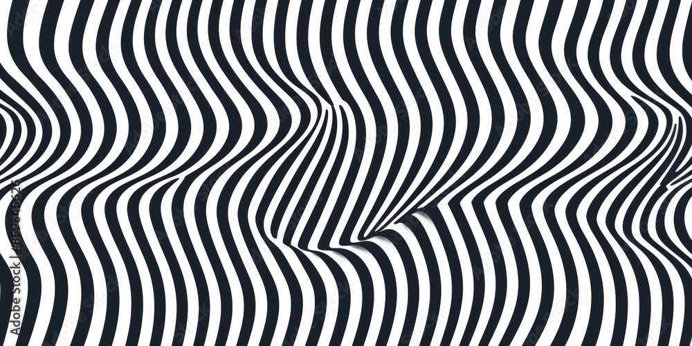 Abstract Black and White Striped Pattern Abstract Black and White Striped Pattern