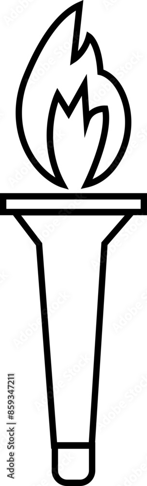 Torch and flame icon in line style editable . The symbol of victory, success or achievement. Olympic burning torch in the Eiffel Tower. World Games for app, website isolated on transparent background. Torch and flame icon in line style editable . The symbol of victory, success or achievement. Olympic burning torch in the Eiffel Tower. World Games for app, website isolated on transparent background.