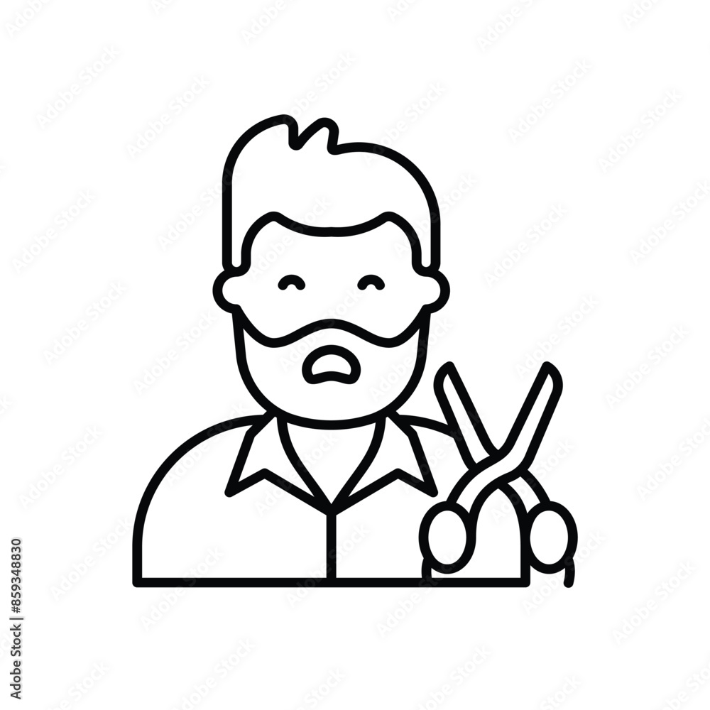 Barber vector icon Barber vector icon