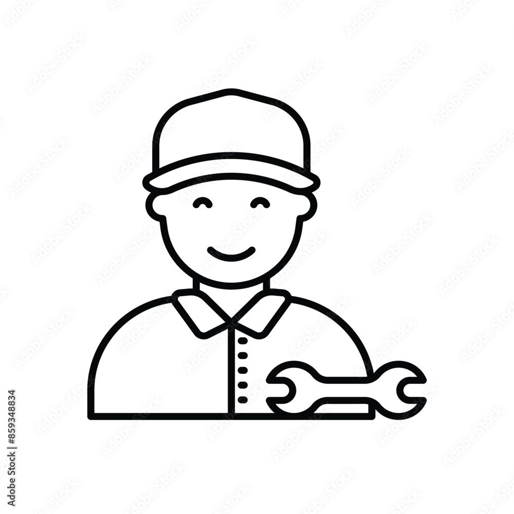 Plumber vector icon Plumber vector icon