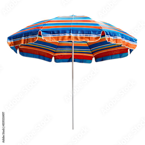 Striped beach umbrella cut out